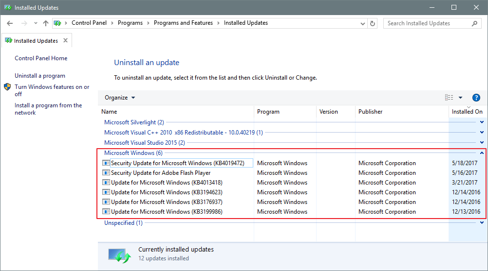 How to Check Installed Windows Hotfixes